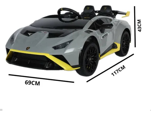 Carrinho Eletrico Infantil Lamborghini Drift - Bateria 24v Cinza