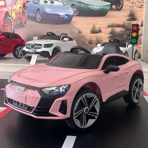 Mini Carrinho Elétrico Infantil Audi E-tron Rosa Bateria 12v Rosa-claro