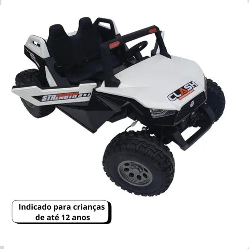 Buggy Elétrico Infantil 24v 4x4 - 2 Lugares Pneu De Borracha Cor Branco