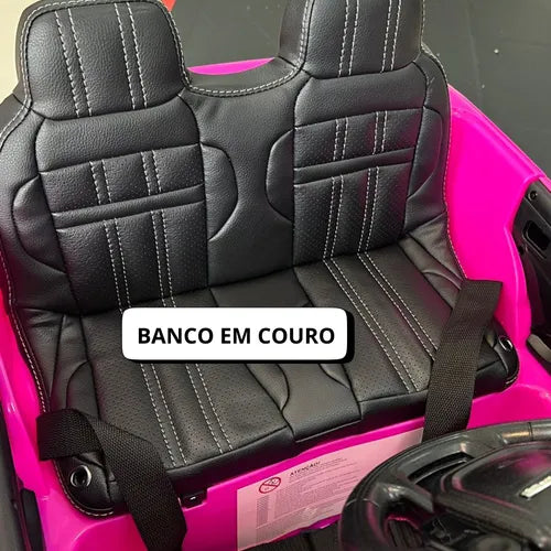 Range Rover Evoque Infantil Com Dvd - Pneu De Borracha - Led Rosa-chiclete