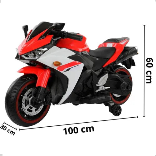 Moto Elétrica Infantil - Pneu De Borracha - Luz De Led Mp3