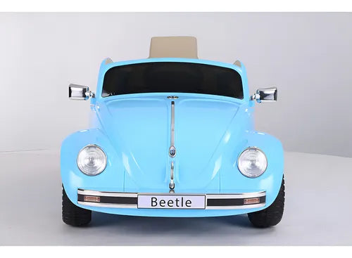 Carro Elétrico Infantil Fusca Beetle Controle Remoto E Som Cor Azul