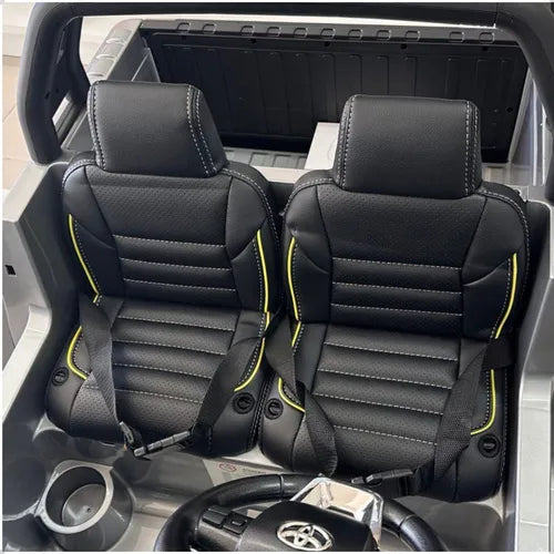 Mini Carrinho Eletrico Hilux 2 Lugares Pneu De Borracha Dvd