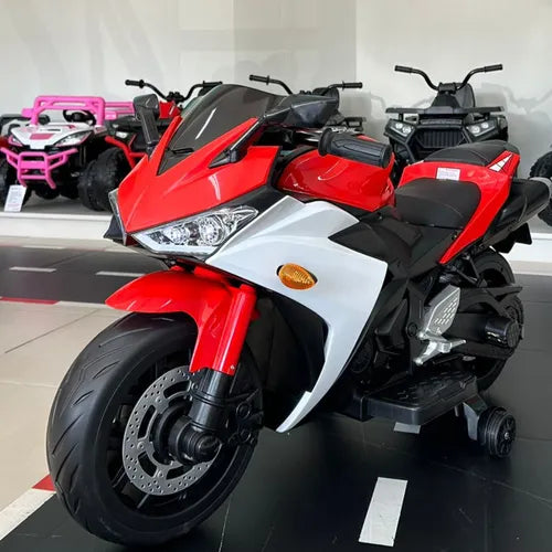 Moto Elétrica Infantil - Pneu De Borracha - Luz De Led Mp3