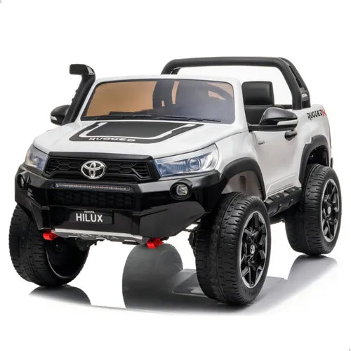Mini Carrinho Eletrico Hilux 2 Lugares Pneu De Borracha Dvd
