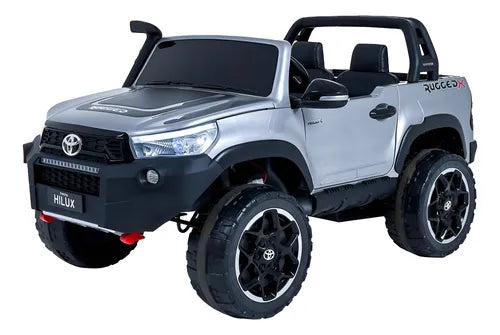 Mini Carrinho Eletrico Hilux 2 Lugares Pneu De Borracha Dvd