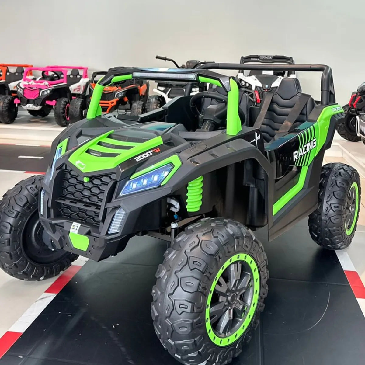 Carrinho Elétrico Infantil Racing 12v - Pneu De Borracha Vermelho