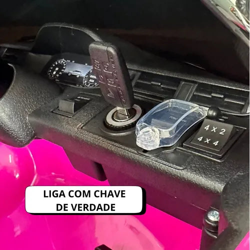 Range Rover Evoque Infantil Com Dvd - Pneu De Borracha - Led Rosa-chiclete