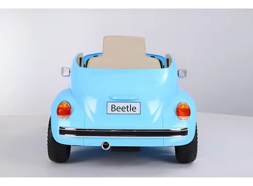 Carro Elétrico Infantil Fusca Beetle Controle Remoto E Som Cor Azul