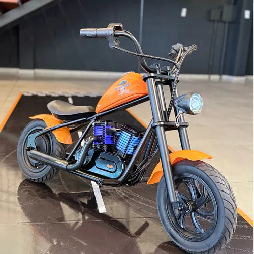 Moto Elétrica Custom - Harley 24v Com Pneu De Borracha - Som Laranja