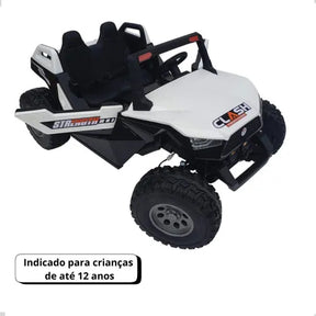 Buggy Elétrico Infantil 24v 4x4 - 2 Lugares Pneu De Borracha Cor Branco