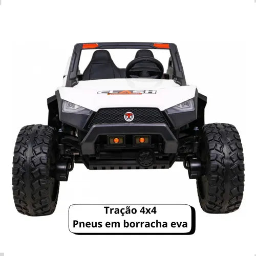 Buggy Elétrico Infantil 24v 4x4 - 2 Lugares Pneu De Borracha Cor Branco
