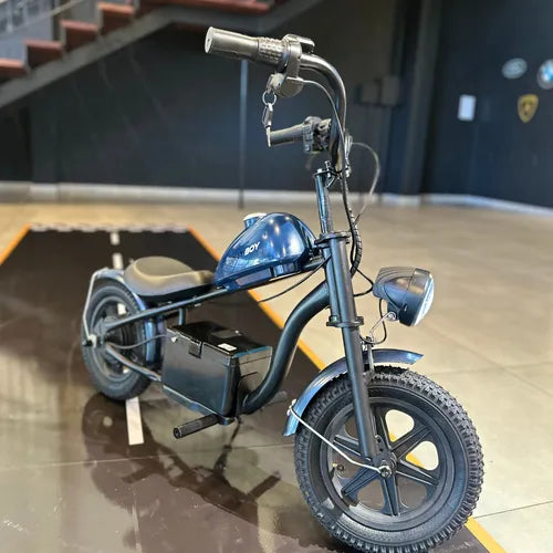 Moto Elétrica Infantil Harley 24v Com Pneu De Borracha - Led Azul-marinho