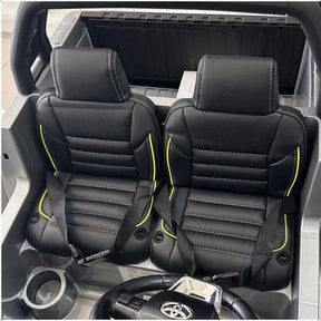 Mini Carrinho Eletrico Hilux 2 Lugares Pneu De Borracha Dvd