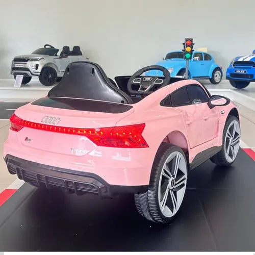 Mini Carrinho Elétrico Infantil Audi E-tron Rosa Bateria 12v Rosa-claro