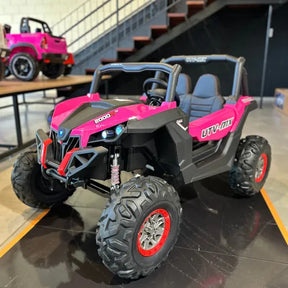 Jeep Életrico UTV-MX Infantil Controle Remoto Pneu Borracha E Dvd Rosa-chiclete