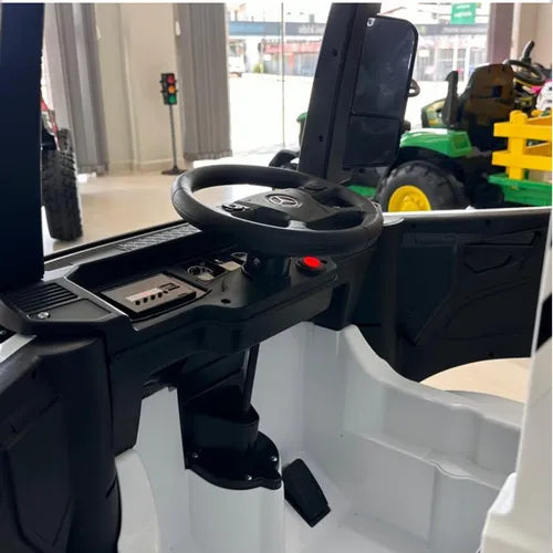 Caminhão Elétrico Infantil Mercedes Mp3 Som Luz De Led Usb Branco